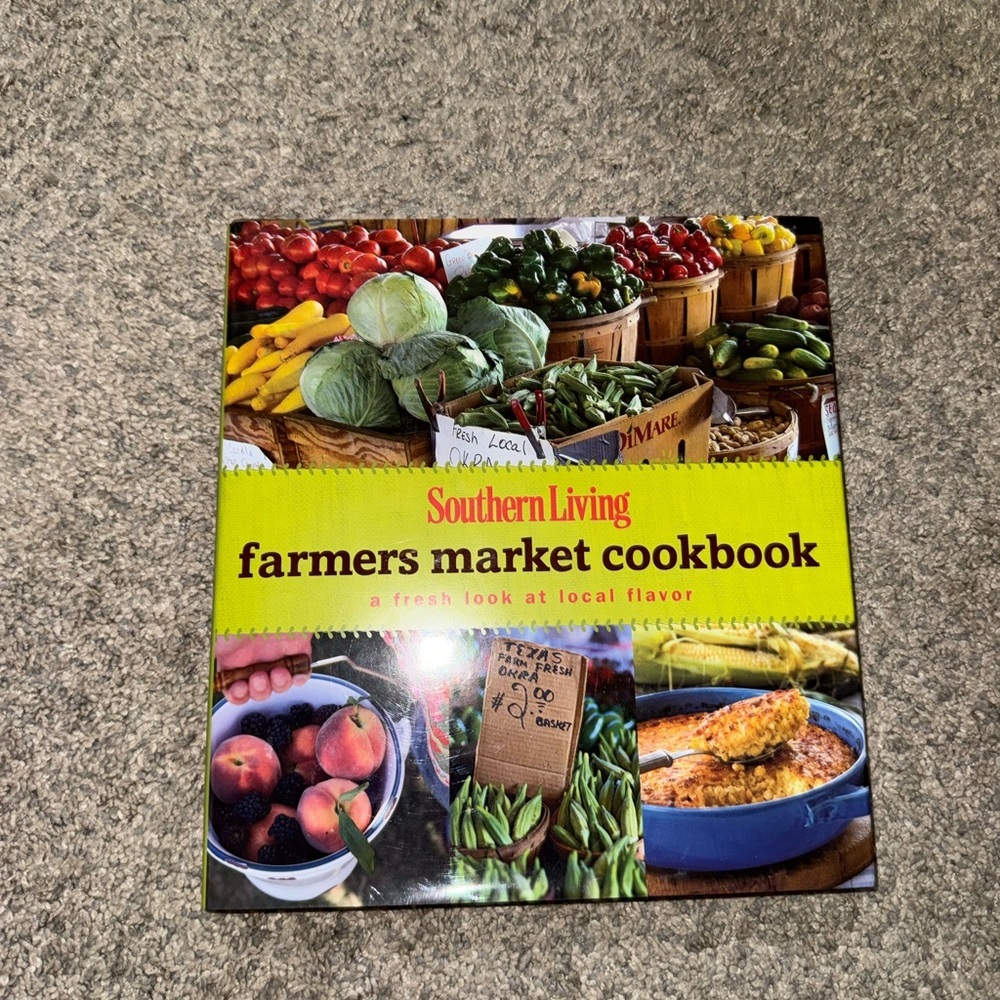 Southern Living Cookbook with Colorful Produce Imagery